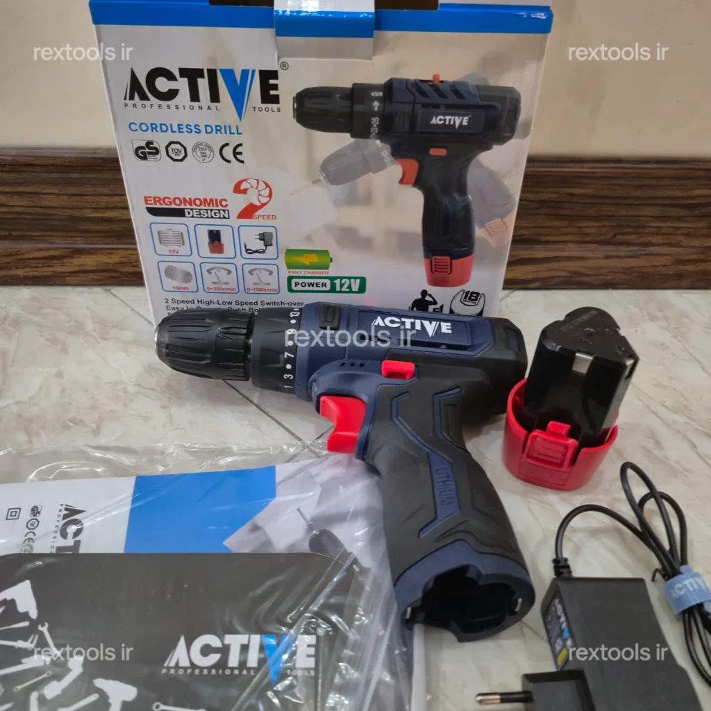 دریل پیچ گوشتی شارژی 12 ولت اکتیو مدل AC-3232