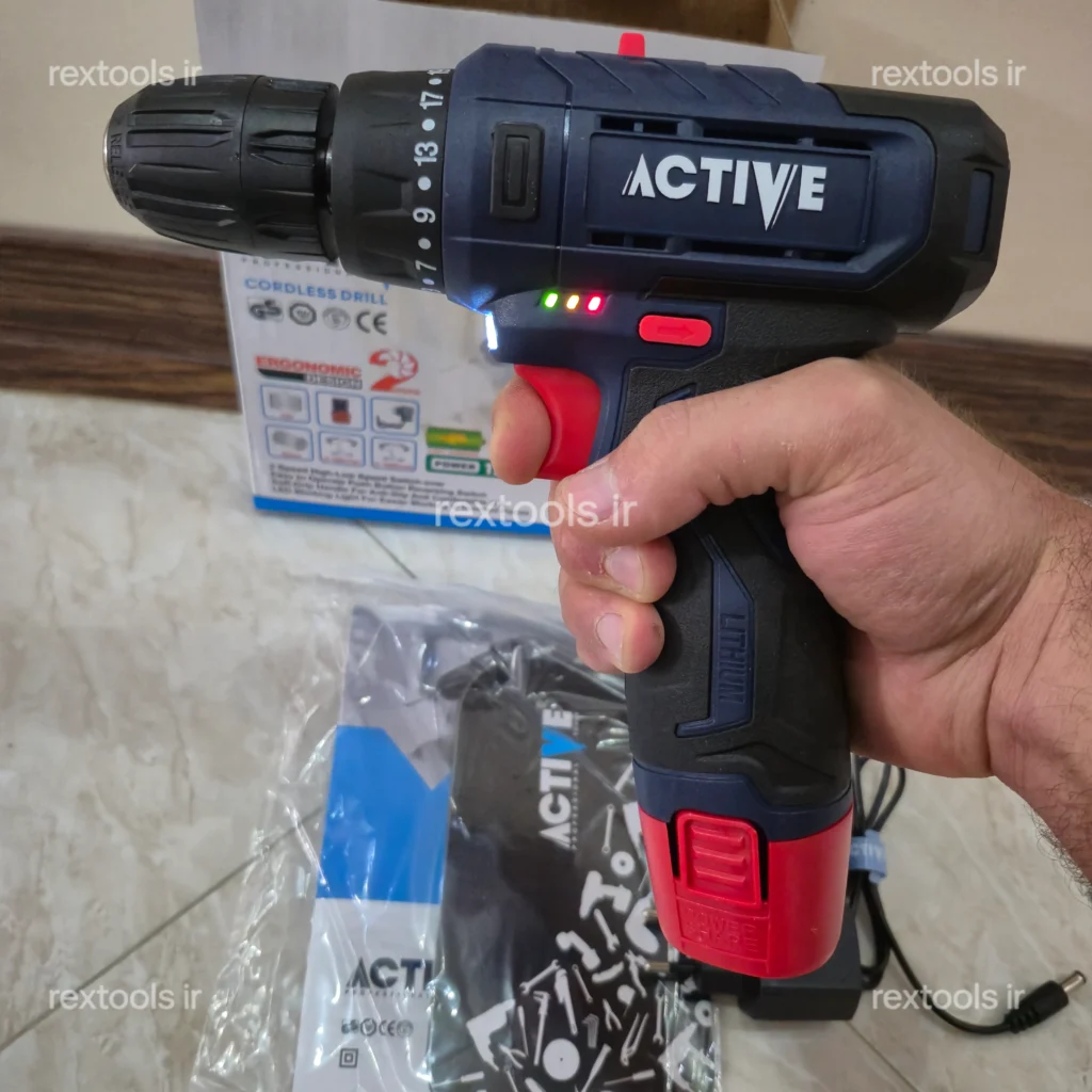 دریل پیچ گوشتی شارژی 12 ولت اکتیو مدل AC-3232